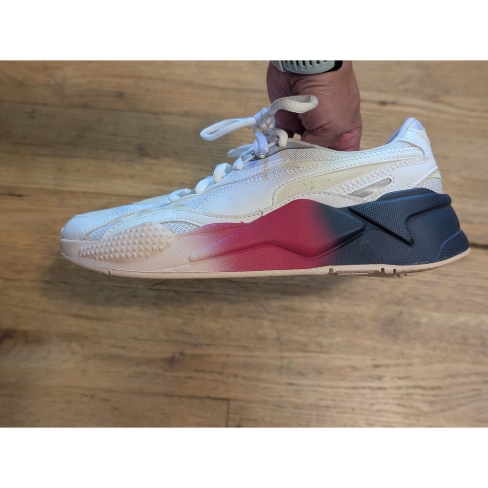 PUMA Women's RS-X³ Leather Fade Sneakers (White / Rosewater) – Style 374657-01